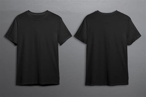 T Shirts Mockup Psd In Black Royalty Free Stock Photo High