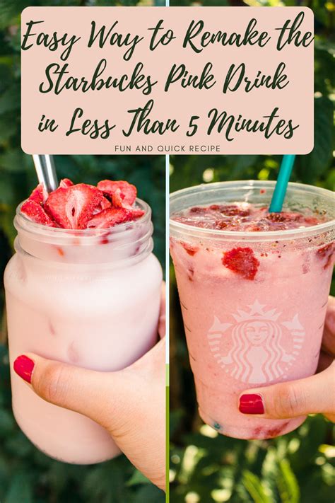 Easy Way To Remake The Starbucks Pink Drink In Less Than 5 Minutes