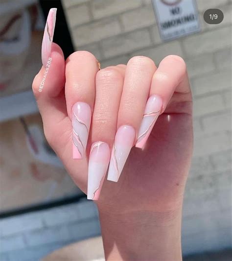 Acrylic Nails Coffin Pink Classy Acrylic Nails Coffin Shape Nails