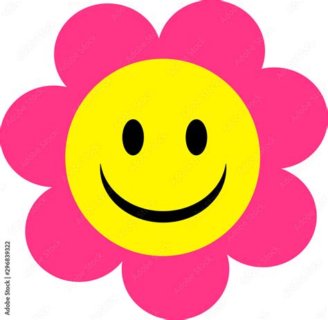 Flower Smiley Stock Vector Adobe Stock