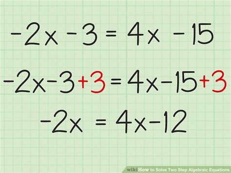 3 Ways To Solve Two Step Algebraic Equations Wikihow