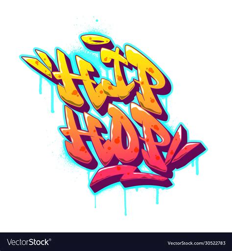 Hip Hop Font In Old School Graffiti Style Vector Image