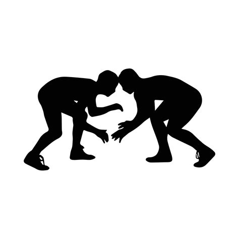 Wrestling Silhouette Vector Art Icons And Graphics For Free Download