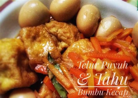 Campur daging has dalam, bumbu halus, merica bubuk, pala bubuk, cengkih, . Resep Telur Puyuh & Tahu Bumbu Kecap oleh Indah ...
