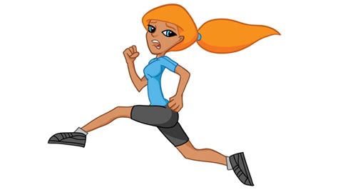 Cartoon Girl Running Away Clip Art Library