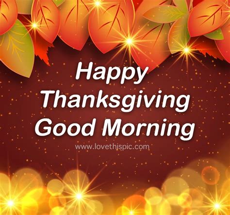Good Morning Happy Thanksgiving Quote Pictures Photos And Images For
