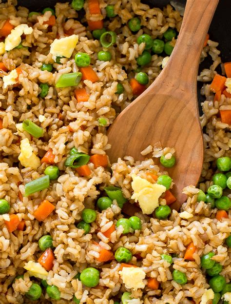 The main ingredients usually consist of rice, soy sauce, and chopped vegetables such as onions, peppers, and broccoli. The BEST Fried Rice - Chef Savvy