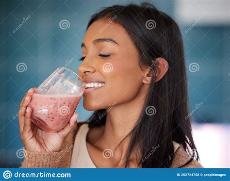 Fresh Smoothies Nourish Your Body With Many Essential Vitamins A Young Woman Drinking A Healthy