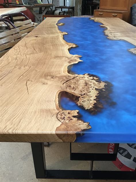 Oak And Resin Dining Table On The Square Emporium