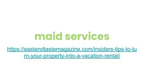 Maid Services Google Slides