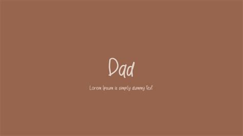 Dad Font Download Free For Desktop And Webfont