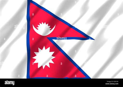 Nepal 3d Waving Flag Illustration Texture Can Be Used As Background