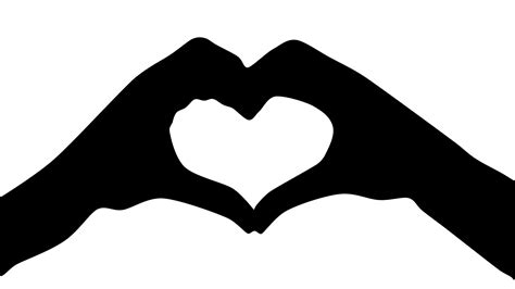 Heart Hands Silhouette At Getdrawings Free Download