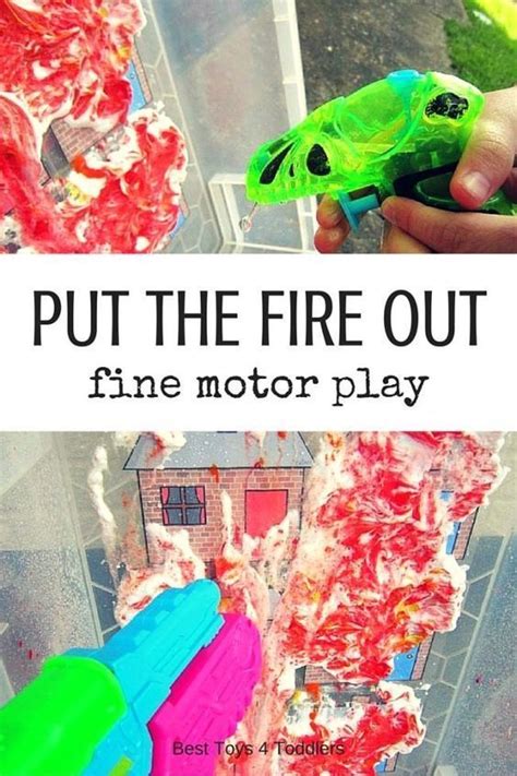 Put The Fire Out Fine Motor Play Toddler Activities Firefighter