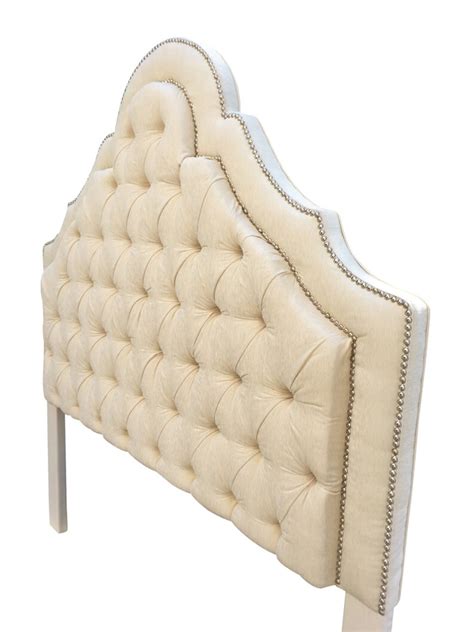 Ivory Cream Upholstered Headboard King Queen Full Size Off Etsy