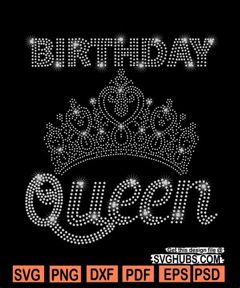 Birthday Queen Svg Birthday Girl Svg Happy Birthday Svg