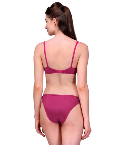 Buy Urbaano Pink Bra And Panty Sets Online At Best Prices In India Snapdeal