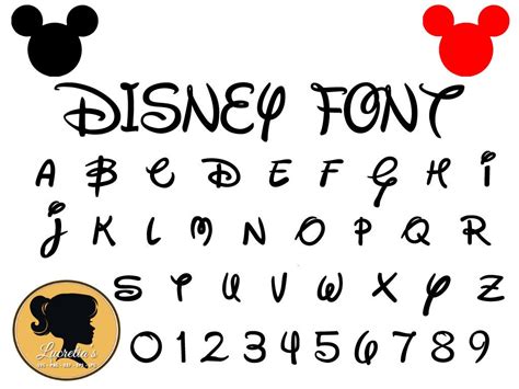 Disney Font Svg - Instant Download - Disney Cut File - Font Silhouette