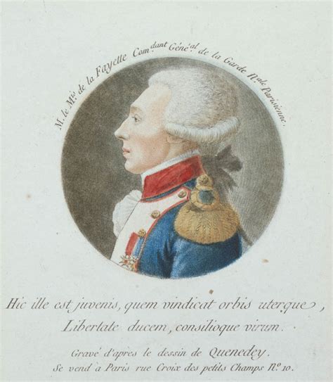 La Fayette Gilbert Du Motier Marqués De Personajes Parcours Révolution