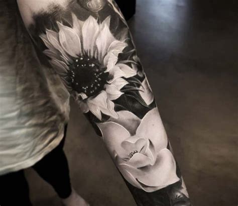 Realistic Sunflower Tattoo On The Arm Realistic