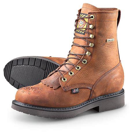 Mens Justin® Grizzly Gore Tex® 8 Lacer Boots Amber 227241 Work