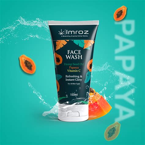 Papaya Face Wash With Hemp Seed Oil And Vitamin C Imroz Skin Care Ananta Hemp Works