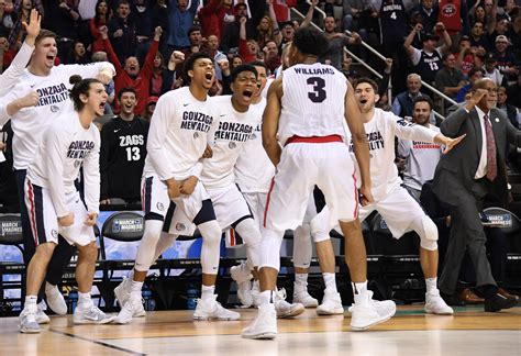 Updated 2017 March Madness Bracket Gonzaga Advances To Final Four