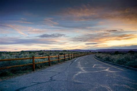 Picture Of Open Road At Sunset Free Stock Photo