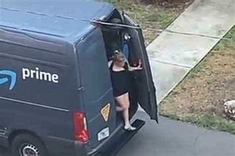Amazon Driver Fired After Woman In Skimpy Dress Seen Slipping Out Of Van On Tiktok Daily Star