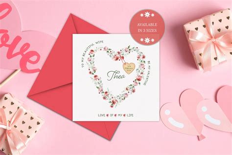 Personalised Valentines Day Card For Wife Girlfriend Fiancée