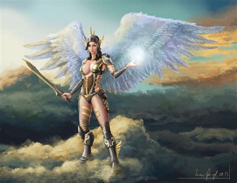 Sexy Female Angel Warriors Female Warrior Angel By Simongangl On