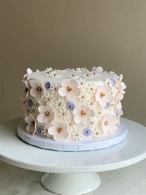Fondant Flower Cake Mandys Custom Cakes