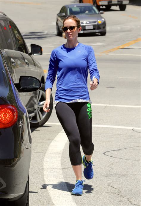 Emily Blunt In Tights Out In Los Angeles June 2014
