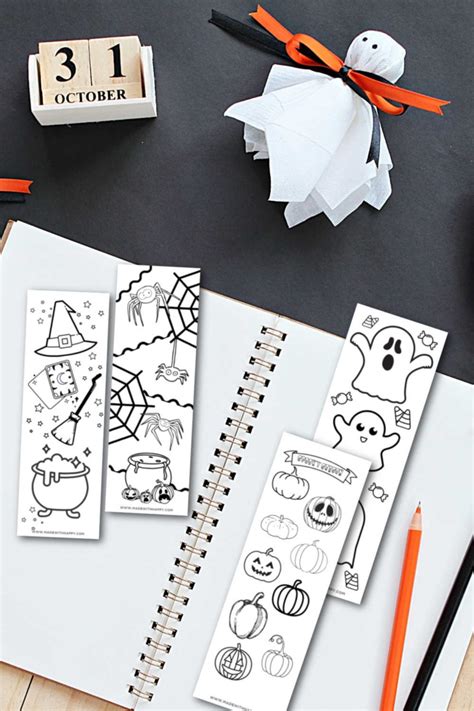 Free Printable Halloween Bookmarks To Color