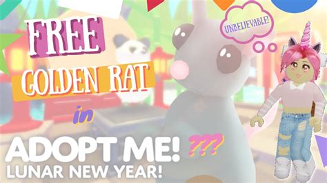 Getting A Free Golden Rat In Adopt Me New Roblox Youtube