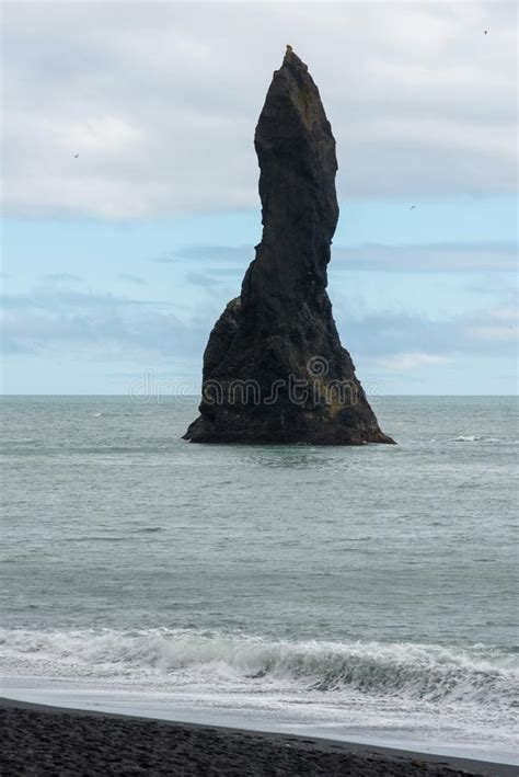 Reynisdrangar Basalt Seestapel Island Stockfoto Bild Von Island