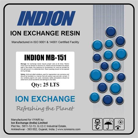 Buy Indion Mb151 Mixed Bed Di Deionisation Resin For 0 Tds Golden Beads