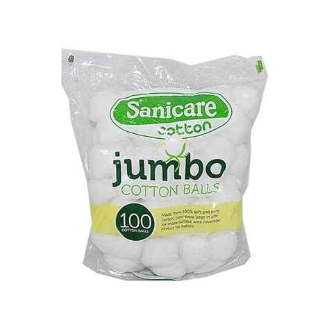 Sanicare Cotton Balls Jumbo 100s All Day Supermarket