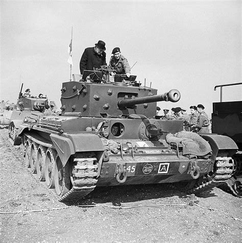 Winston Churchill Inspects A Cromwell Mk Iv Tank Of No 2 Squadron 2nd