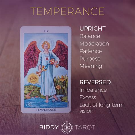 It recognizes that opposing forces need not be at war within you. Temperance Tarot Card Meanings | Biddy Tarot