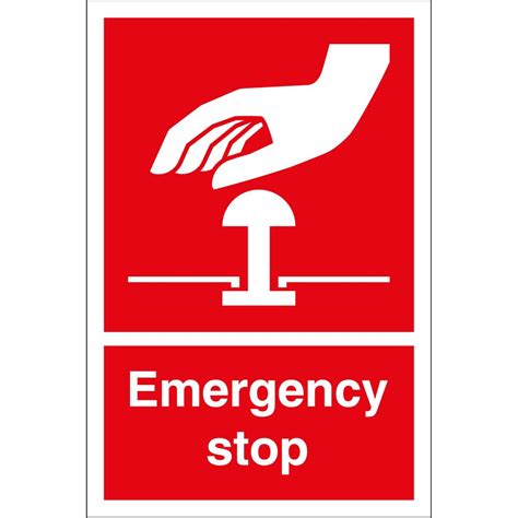 Emergency Stop Safety Signs From Key Signs Uk
