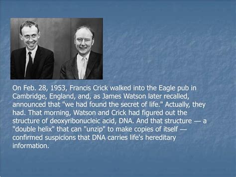 Ppt Watson And Crick1953 Double Helix Model Of Dna Powerpoint