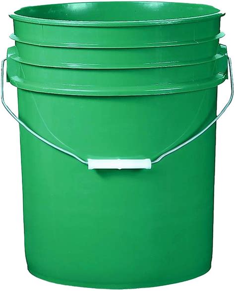 Green 5 Gallon Plastic Buckets And Gamma Seal Lids Food Grade Combo 6