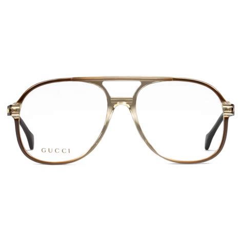 gucci aviator optical glasses brown gucci eyewear avvenice