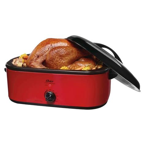 Oster 16 Qt Smoker Roaster Oven Red Ckstrosmk18 Roaster Ovens