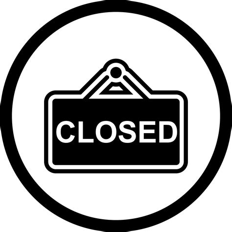 Closed Sign Icon Design 500647 Vector Art At Vecteezy