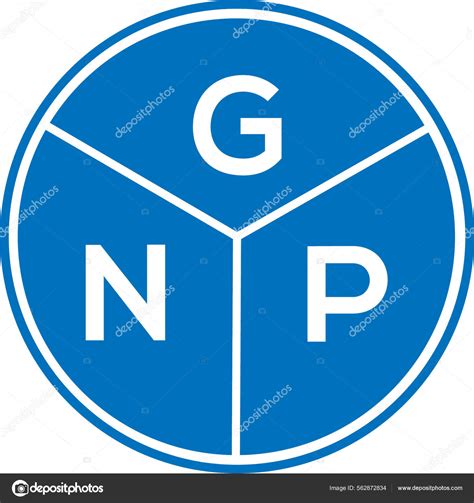 Diseño Del Logotipo Letra Gnp Sobre Fondo Blanco Gnp Creativo Vector