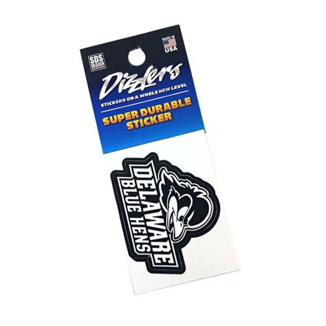 University Of Delaware Bw Stacked Athletic Logo Dizzler Decal