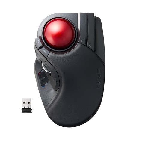 Elecom 24ghz Wireless Finger Operated Large Size Trackball Mouse 8