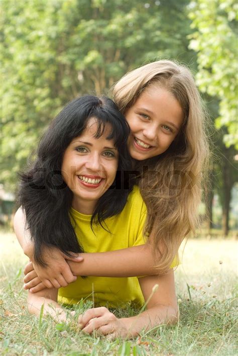 Mother And Daughter Walking Stock Image Colourbox